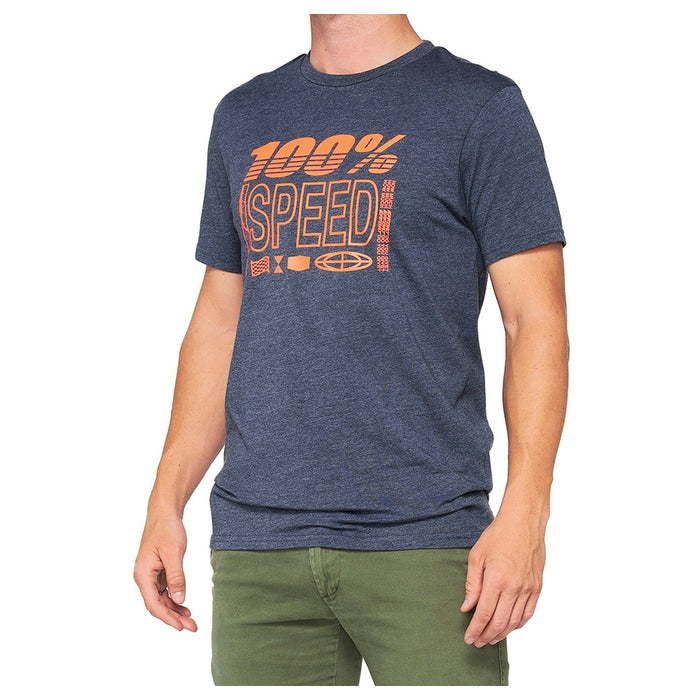 100% Trademark Navy Heather T-Shirt 100 Percent