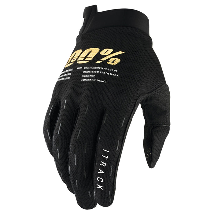 100% iTrack Black Youth Gloves 100 Percent