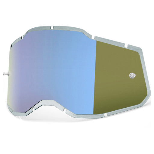 100% Racecraft2, Accuri2 & Strata2 Injected Mirror Blue Lens 100 Percent