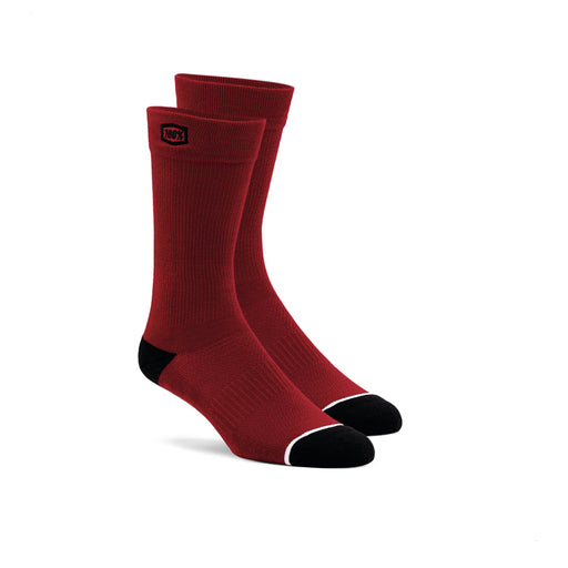 100% Solid Casual Red Socks 100 Percent