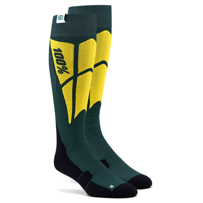 100% Hi Side Performance Green Moto Socks 100 Percent