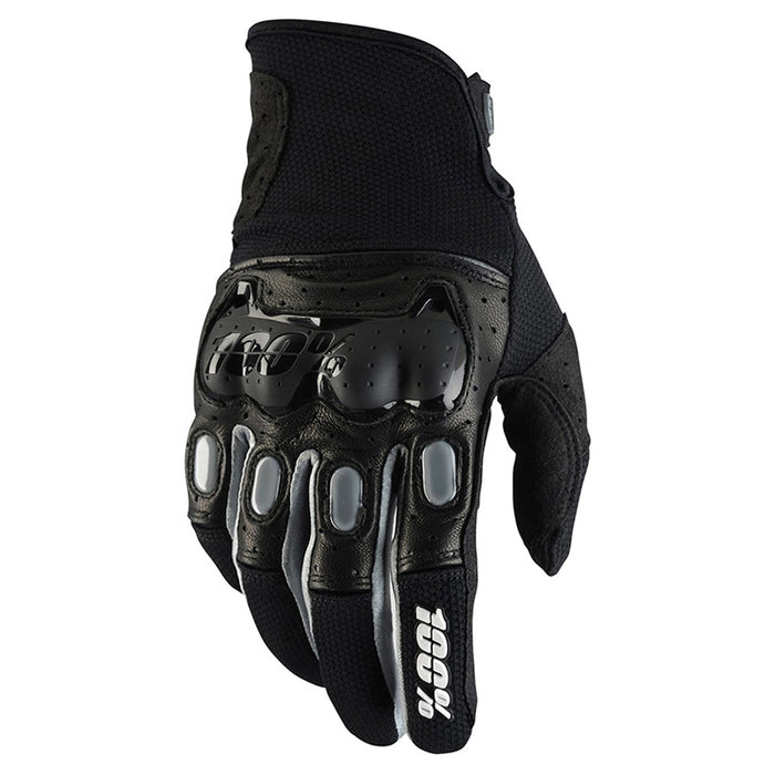 100% Derestricted Black/Grey Gloves