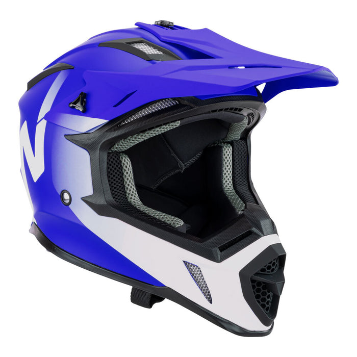 Nitro MX760 Satin Blue and White Helmet L