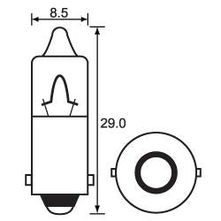 Bulb 12V 23W Indicator Mini Head Yellow