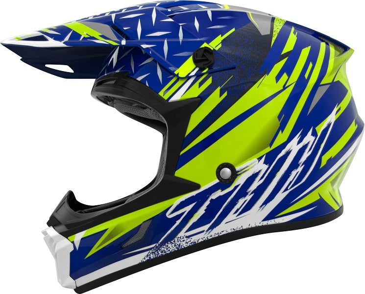 THH T710X Assault Matte Blue and Yellow Youth Helmet