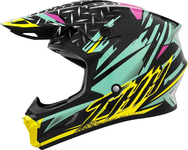 THH T710X Assault Teal and Yellow Youth Helmet