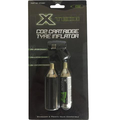 X-Tech Co2 Tyre Inflator with 2 16g Cartridges