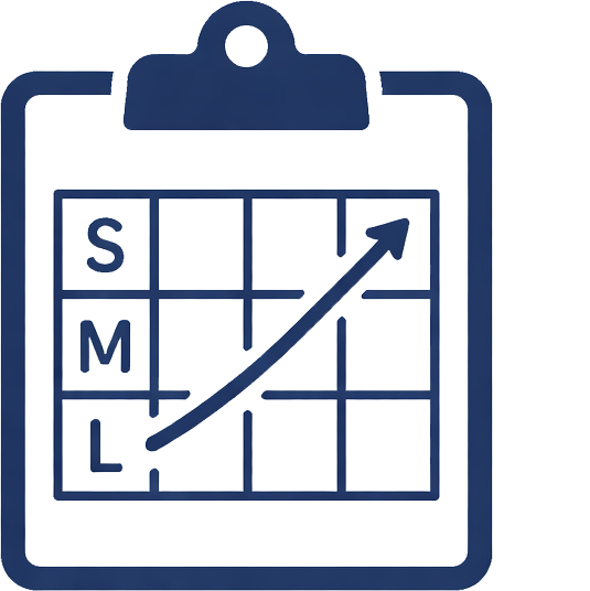 Size Chart for Apparel Icon